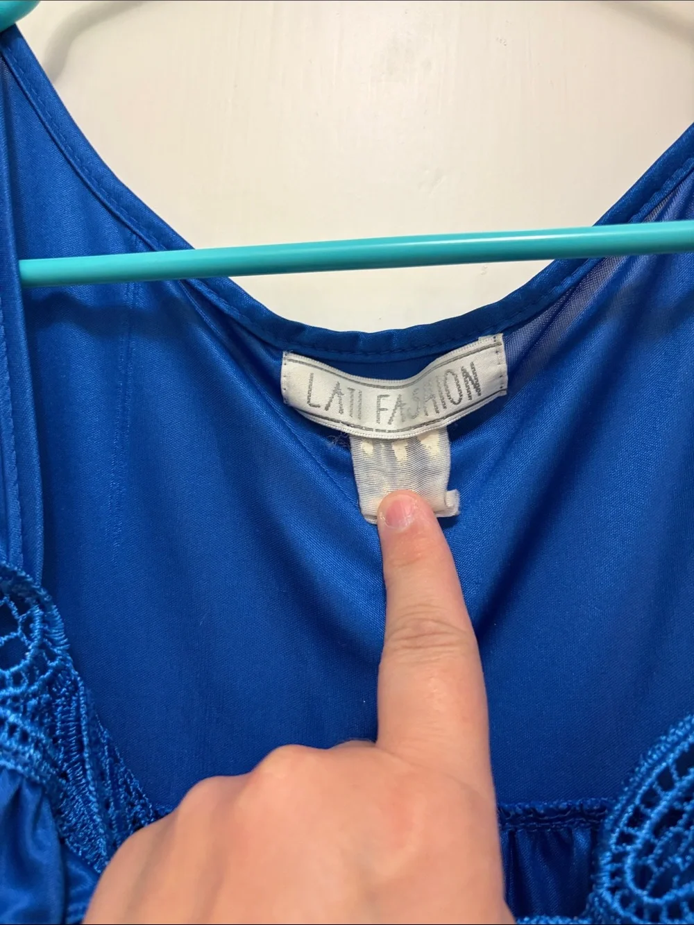 Blue Crochet-Trim Sleep Chemise by Liz Claiborne